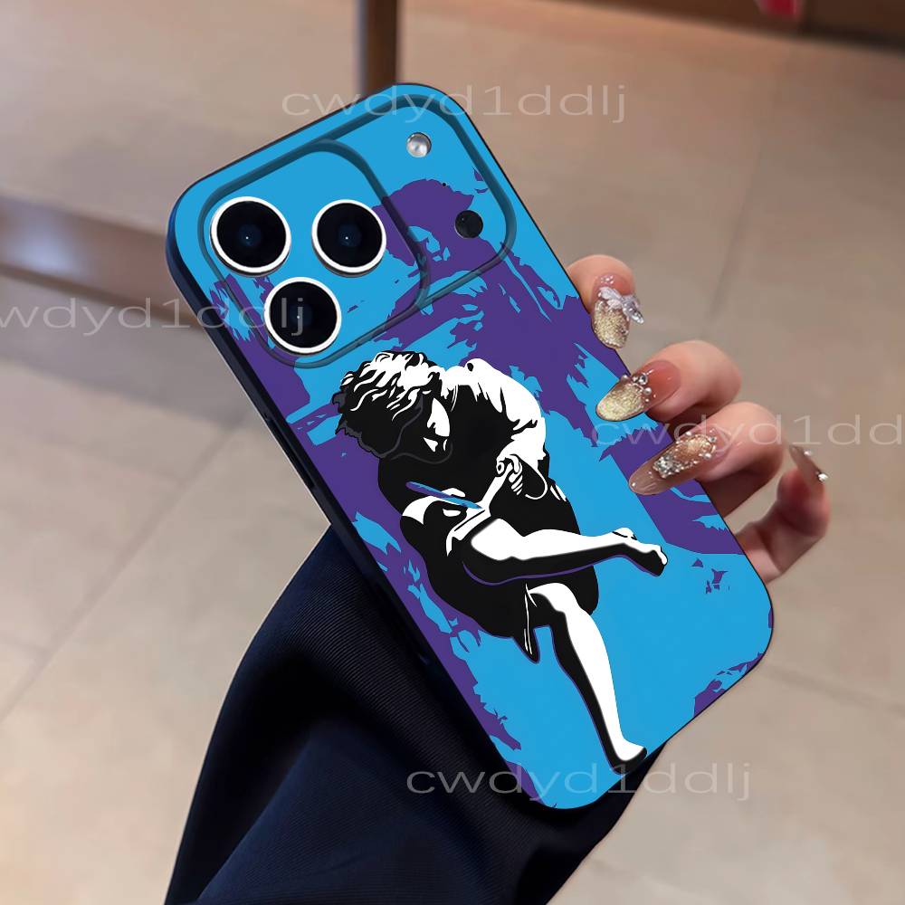 

G-Guns N R-Roses Band For iPhone 17,16,15,11,12,14,13 Pro Max Mini XS,XR,7 Plus 16E Air Soft Black Dustproof Phone Case iPhone14