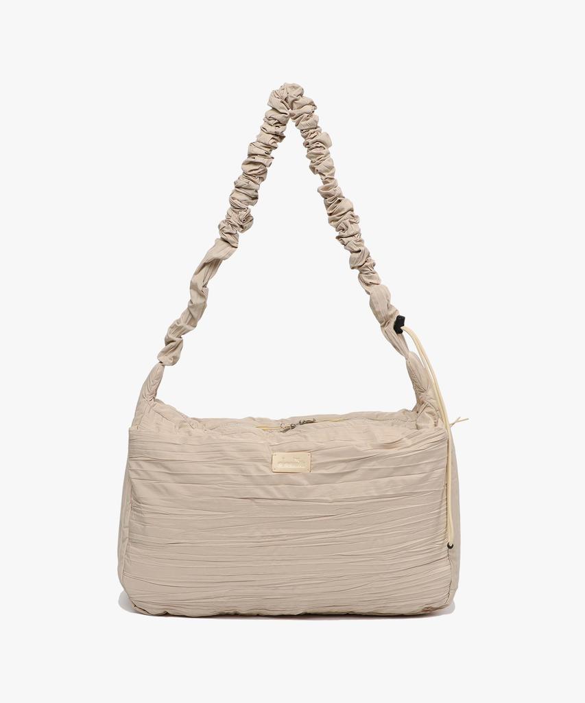 Diadora Pleated Crossbody Bag Beige