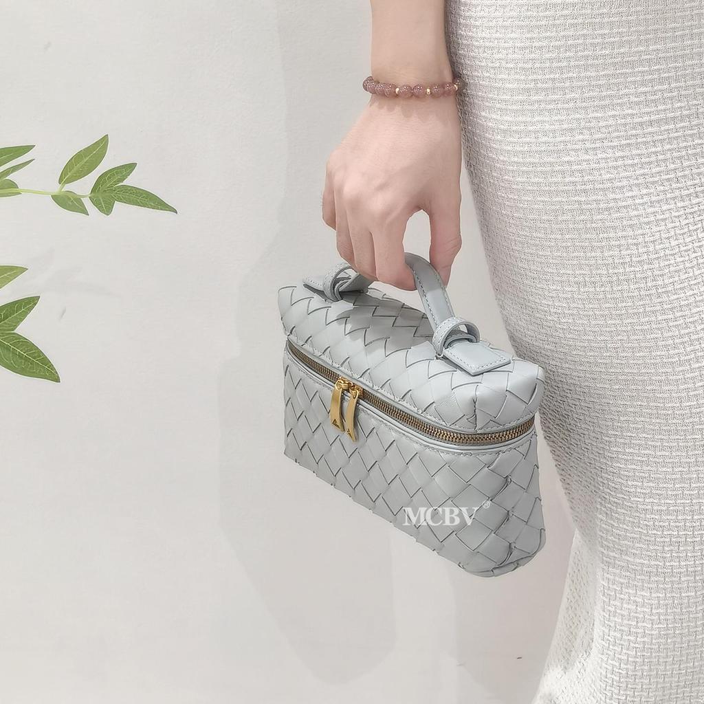 Bolso bandolera de piel de oveja tejida de cuero genuino MCBV 2024 para mujer