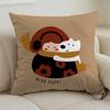 Cartoon-Tier-Kissenbezug Sofa Wohnzimmer Kissenbezug Büro Lendenkissen Nachttisch quadratischer Kissenbezug abnehmbar und waschbar