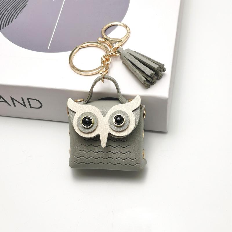 Cute Key Bag Owl Coin Purse Mini School Bag Car Key Chain Pendant Lady Wallet Leather Coin Purses Coin Purse Keychain