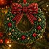 Beaded Christmas Decorations Bead Craft Kit, Ornament DIY Create Tree Snowflake Art Holiday Wreath Stocking, Festive Kit for Adults, Handmade