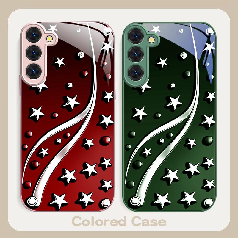 Deep Night with Stars For Samsung S26 S22 S8 S9 10 S20 Ultra S21 Pro S22 Plus S23 FE S24 Ultra S25 Edge S24+ Glass Phone Case