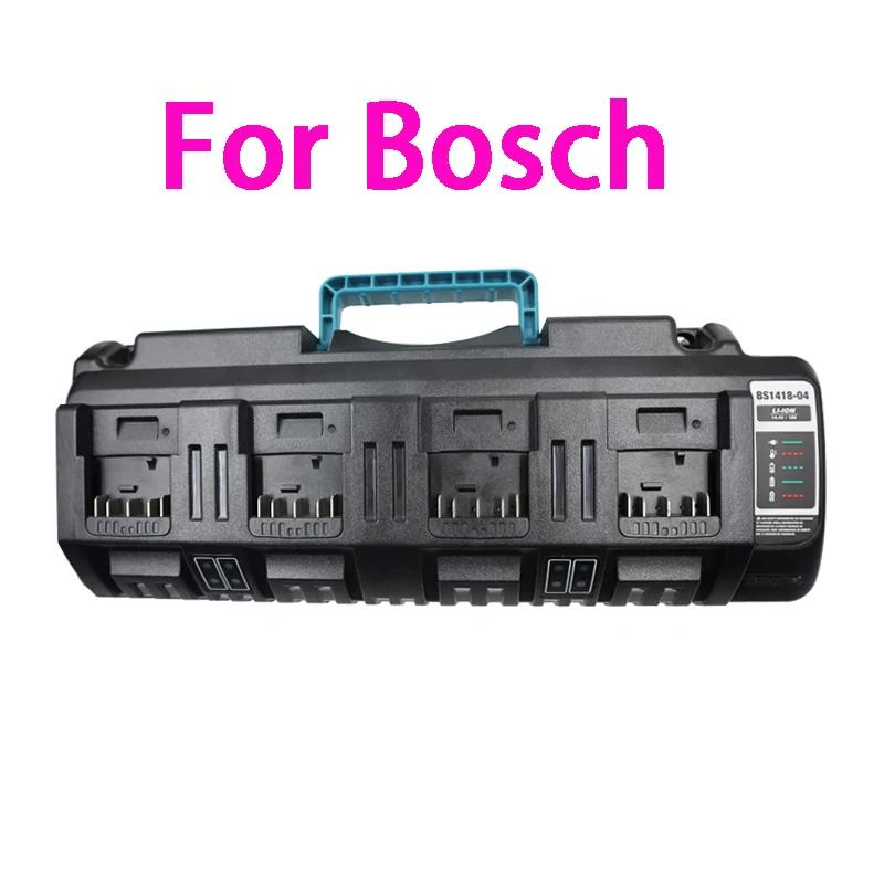 

NEW 4 Port Li-Ion Battery Charger For /Bosch//Milwaukee 14.4V 18V 20V DCB104 BL1830 AL1860 M18 DC18SF BS1418 EU