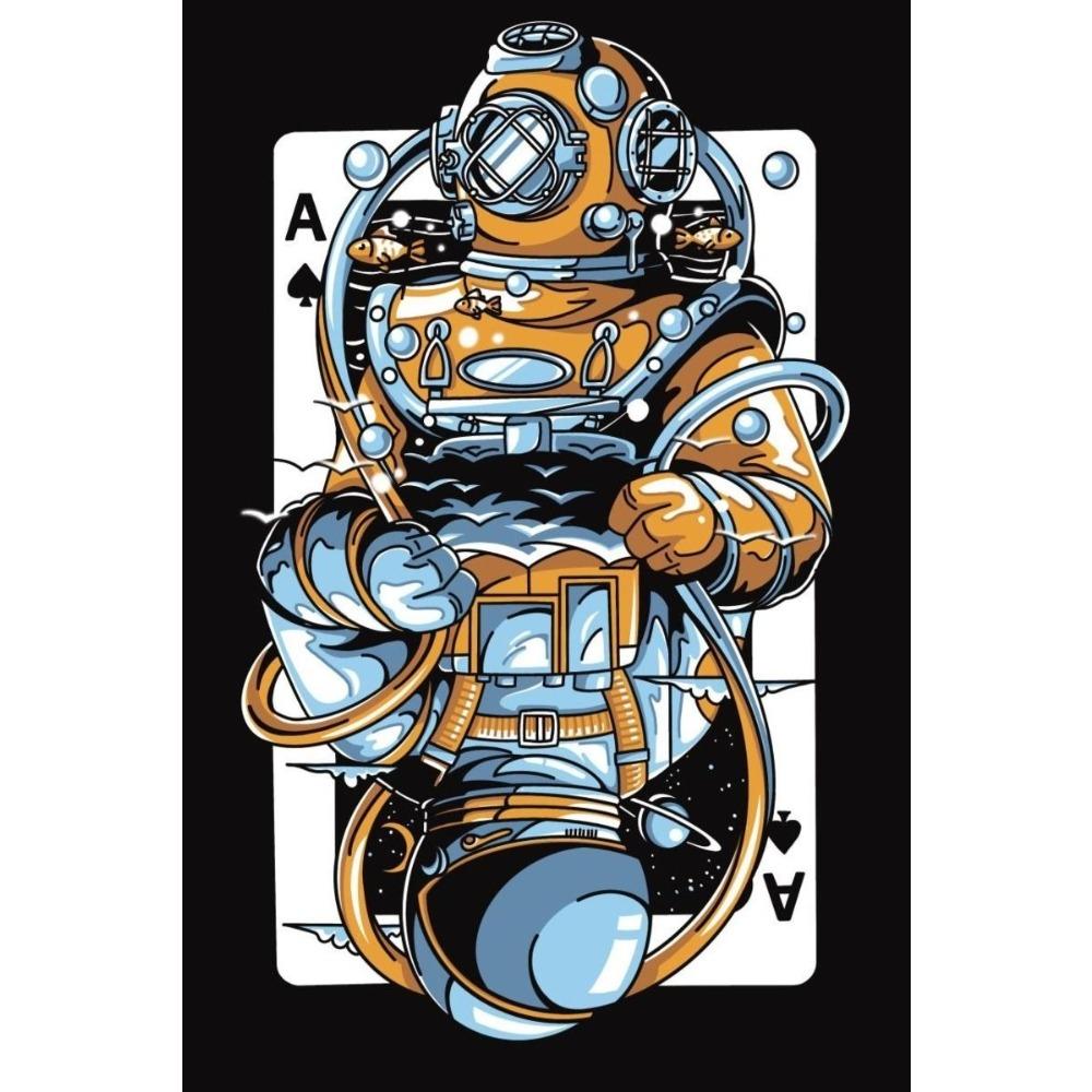 Vintage Tin Sign Diver Submarine Nautical Metal Poster Wall Art Decor For Home Bar Office