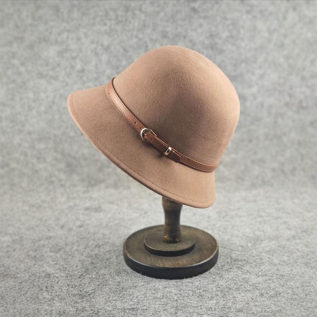 Autumn and Winter Wool Woolen Basin Hat Women's Warm and Versatile Fashion Top Hat Tide