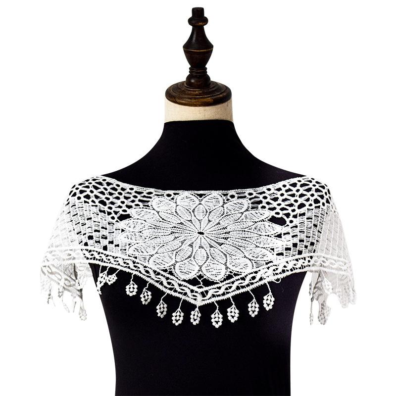 Ming style standing collar, Tn Plus Running Shoes Han lace embroidery, Han and Western fusion tassel shawl, hollowed out cloud shoulder AL102-1-2