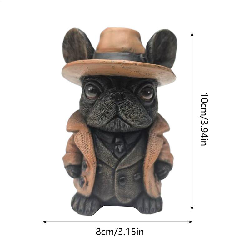 Socha buldoka Sběratelské figurky francouzského buldoka Socha Pryskyřičná socha Domácí dekorace Doplňky na konferenční stolek Do ložnice