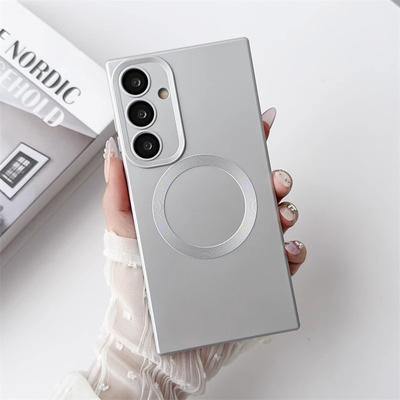 Suitable for Samsung S24 Ultra Mobile Phone Case Anti Fall S23 Silicone Skin Feeling S22plus Magnetic Suction Full Pack Protective Case 21