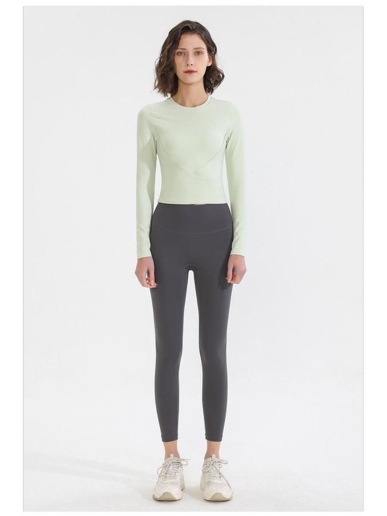 Women's Quick-Dry Yoga and Fitness Long-Sleeve Sports Tops for Autumn/Winter