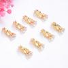10pcs 18k Gold Ear Clip Converter Painless Invisible Spiral Diamond Without Ear Piercing Ear Clip DIY Earrings Ear Clip Accessories