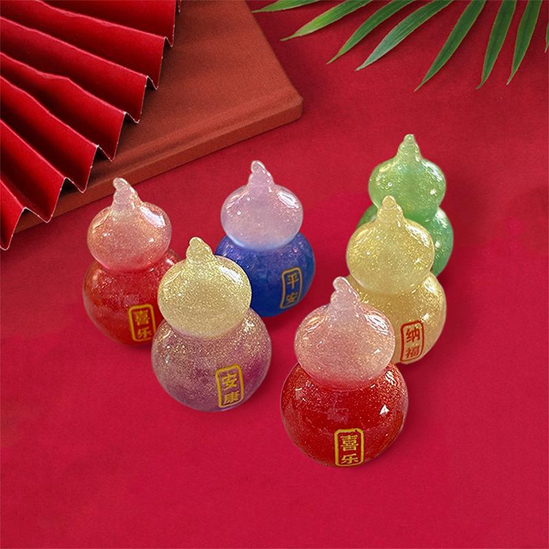 Creative Miniature Landscape Gourd Peace Joy And Wealth DIY Pendant Car Ornament Jewelry Resin Accessories