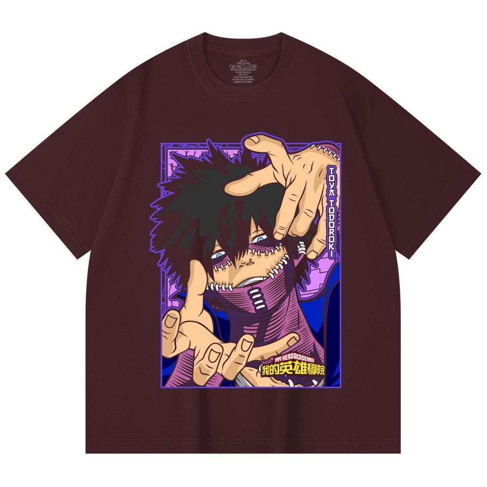 230 g/m² 100% Bawełna My Hero Academia V17 Nadruk Dabi Unisex Ciężka Bawełniana Koszulka