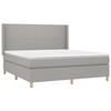 Maison Exclusive - Bettlattenrost Matratze LED Hellgrau 180x200 cm Stoff