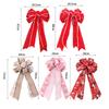 Large Size Christmas Tree Bowknot Double Layer Present Ribbon Knot Christmas Wreath Bow  Wedding