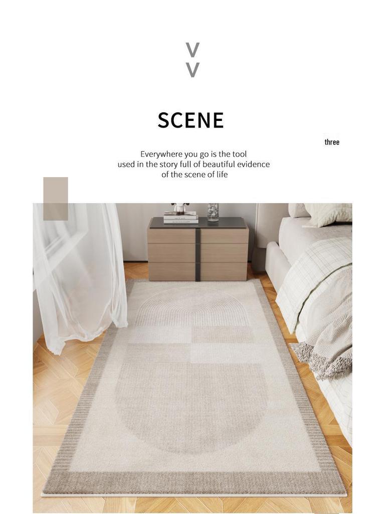Cream Style Retro French Luxury Bedroom and Living Room Anti-Slip Floor Mat 2024