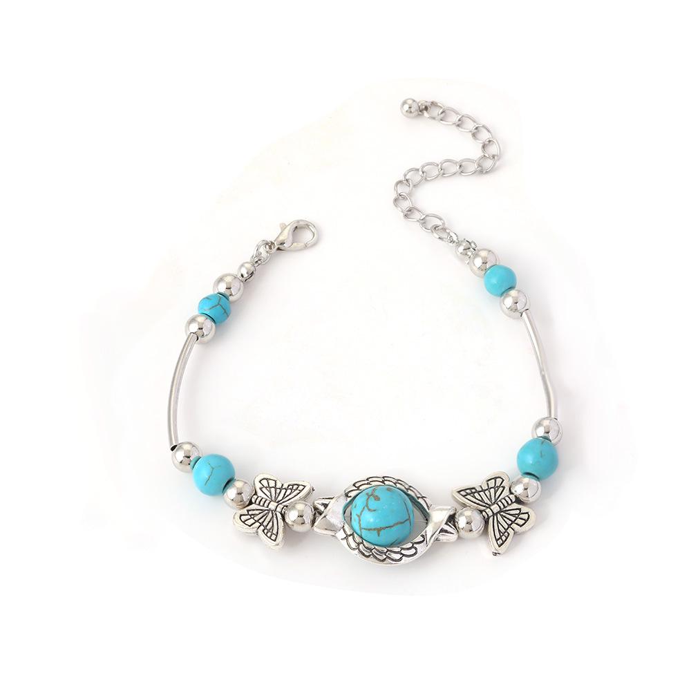 Stylish Turquoise Butterfly Bracelet: European & American Design