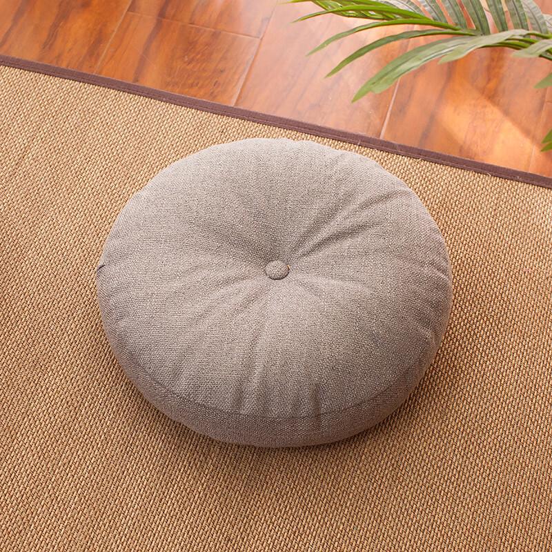 

Minimalist Cotton Linen Floor/Chair Cushion 70cm Dia x 15cm H