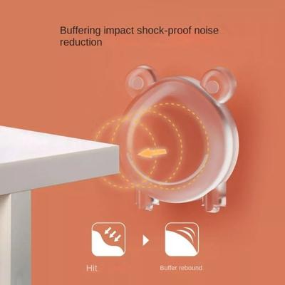 New Transparent Shock Absorber Silicone Traceless Door Stopper Household Muted Door Crash Pad