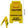 Caution Overstimulated Desk Sign 3D Printed Funny Warning Sign Mini Office Decor Humor Gag Gift For Coworker Employee Boss