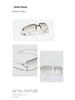 Xunge Frameless Rhinestone Sunglasses - Unisex Y2K Square Metal Style