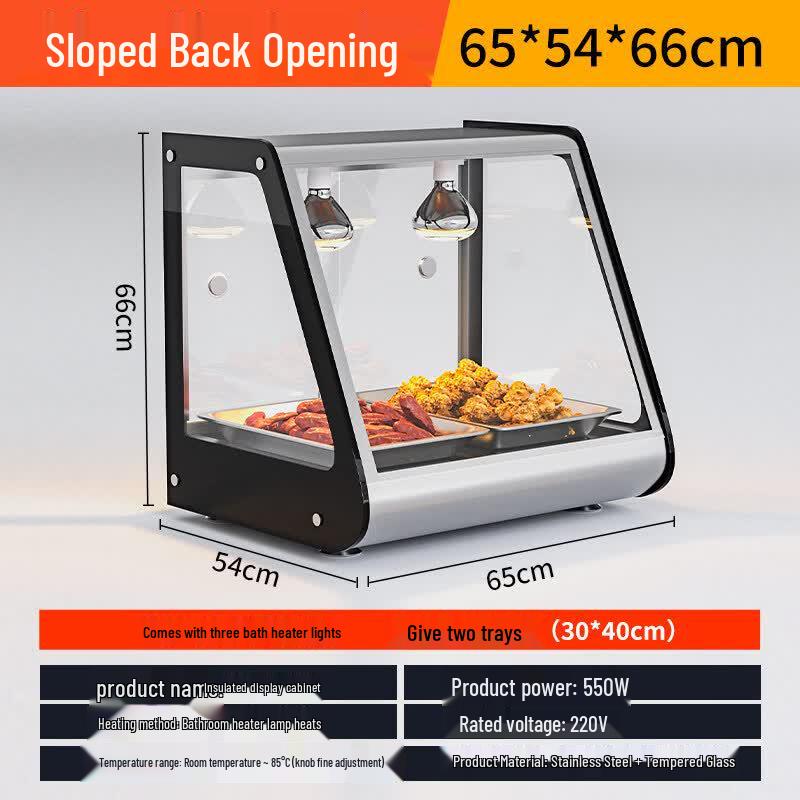 Commercial Slanted Heated Food Display Warmer