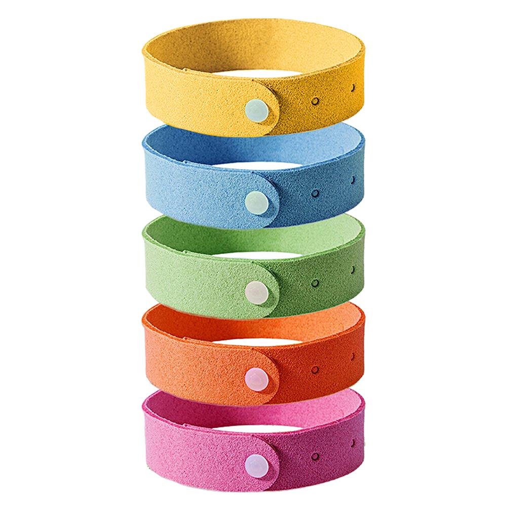 5Pcs Mosquitoes Bracelets Natural Mosquitoes Repeller Bracelet Long Lasting Anti-Fly Wrist Bands for Outdoor Patio