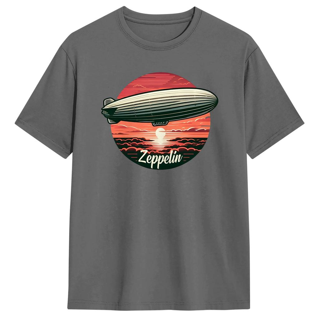 Streetwear TShirt Summer Leds Zeppelins Music Band Leisure T Shirts Pure Cotton Tshirt for Unisex Aesthetic Short Sleeve Top Tees