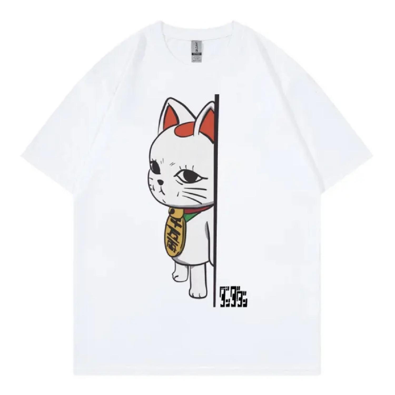 Япония Аниме Dandadan Турбо Бабушка Кошка Графическая Футболка Модная Мультяшная Футболка Женская Винтажная Повседневная Футболка S