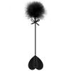 Crop - U Black - Heart - Black - Feather Duster - BDSM Accessory