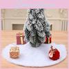 Festive Red And White Tree Skirt Plush Material Delightful Holiday Atmosphere