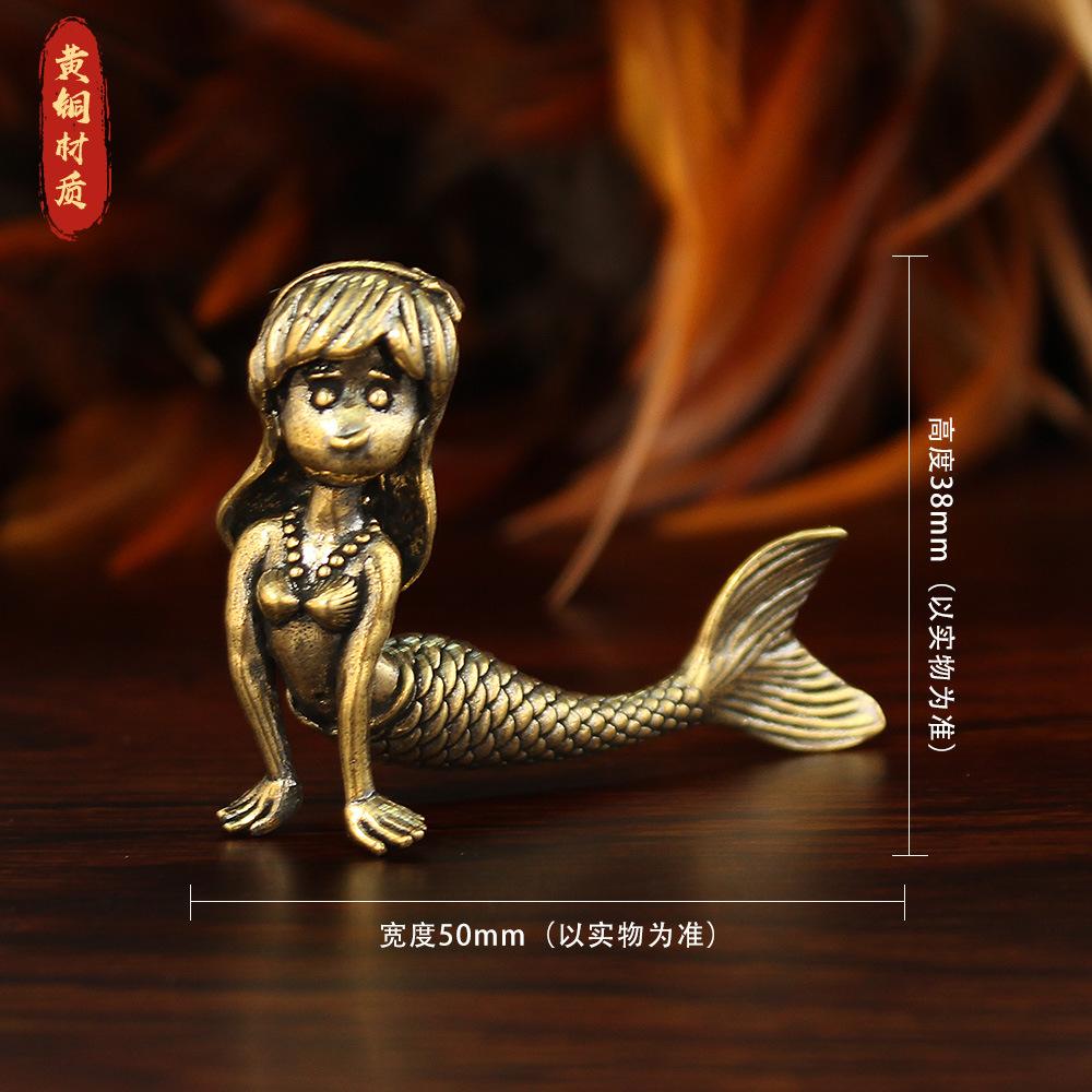 Ancient Greek Snake Woman Medusa Brass Ornament Crafts Home Office Tabletop Decoration Game Model