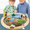 Wooden Electric Train Track Set Kids Building And Learning Play Creative