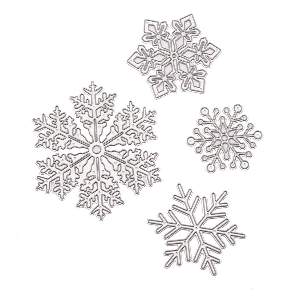 4pcs Christmas Snowflake Cutting Dies Ncraft DIY Metal Embossing Die Carbon Steel Paper Card Template