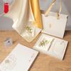 Silk Embroidery Square Scarf And Pearl Necklace Gift Set, Mulberry Silk Suzhou Embroidery Silk Scarf for Women, Birthday Gift