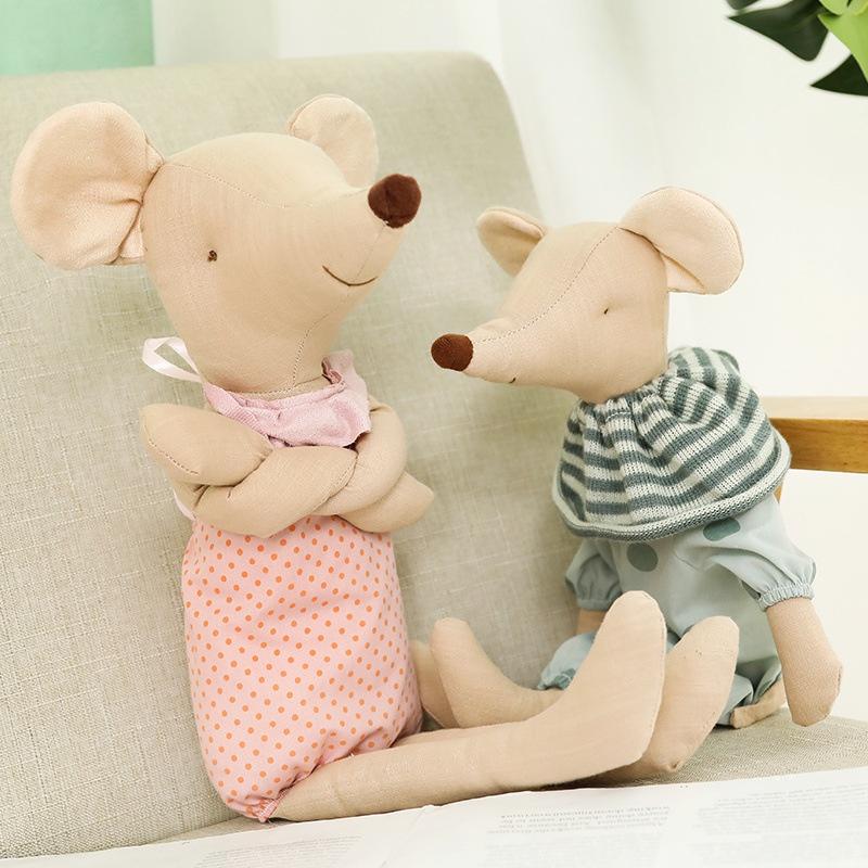 Xinlai Direct Sale Ins Dressing Couple Plush Toy Cute Belly Mouse Doll Girly Mouse Doll