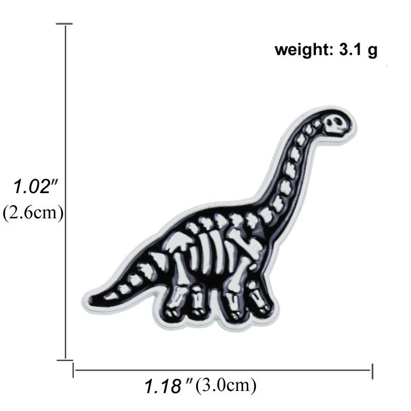 Anime Dinosaur Lapel Pin: Japanese & Korean Style Enamel Brooch for Men's Fashion