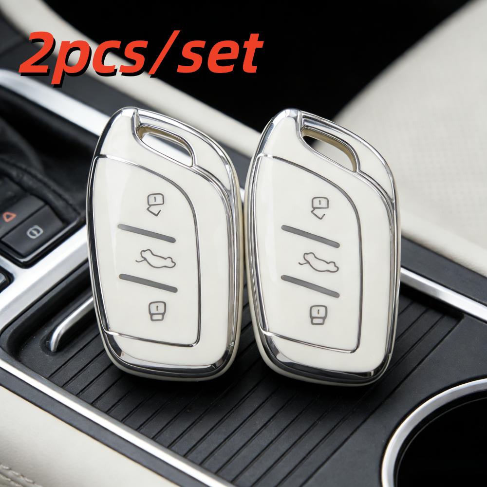 2pcs Car Key FOB Case Covers for Roewe RX5 I6 I5 RX3 RX8 ERX5 MG5 Saic MG ZS EV MG6 EZS HS EHS 2019 2020 3Buttons