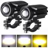 1/2pcs IP65 Waterproof LED Spotlight Aluminum Alloy LED Fog Lights Motorcycle Fog Lamp  ATV Lighting
