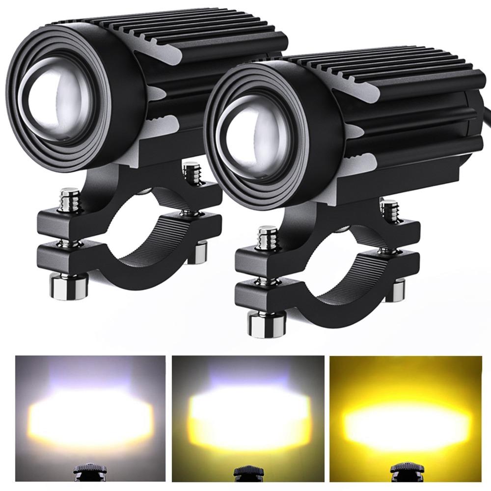 1/2pcs IP65 Waterproof LED Spotlight Aluminum Alloy LED Fog Lights Motorcycle Fog Lamp  ATV Lighting