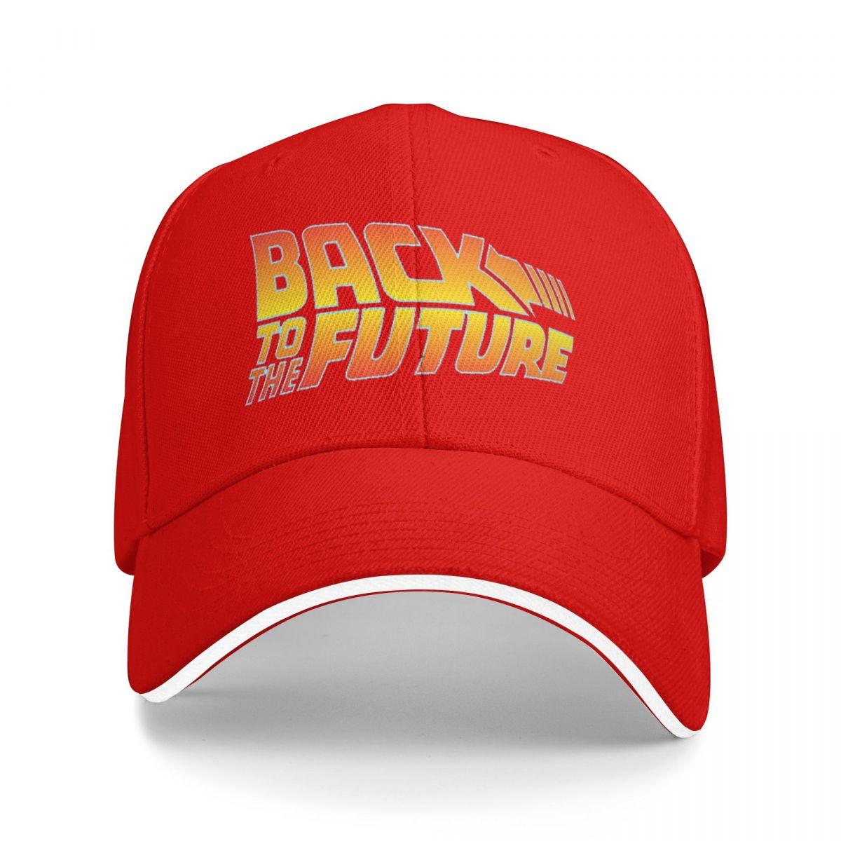 

Back To The Future Movie Logo Baseball Caps Snapback Baseball Hats Breathable Casual Casquette Outdoor for Men And Women One Size