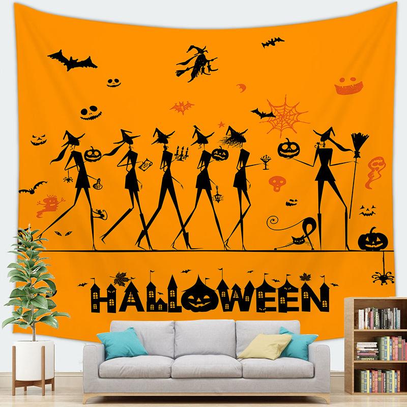 Halloween-themed Tapestry Series Digital-printed Polyester Tapestries Living Rooms Bedrooms Macrame Wall Hanging Decor Aesthetic