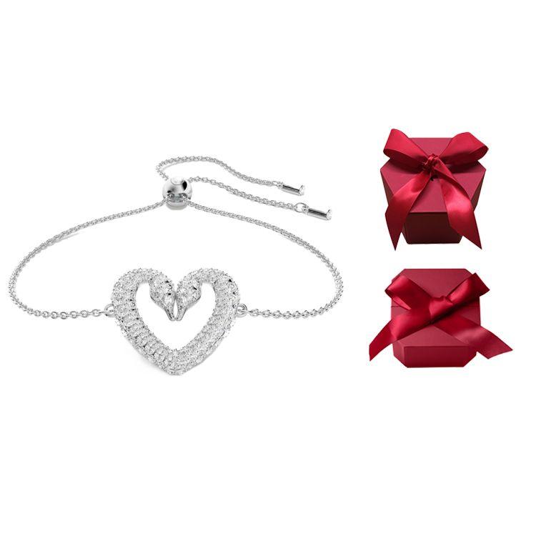 Swarovski Una Heart-Shaped Crystal Bracelet Women Bracelet White 5625534