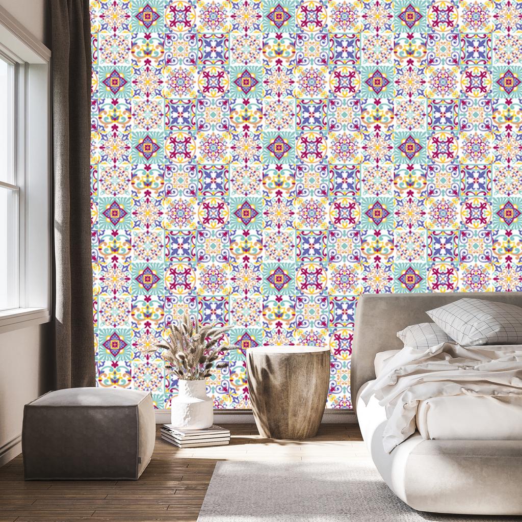 Wallpaper Wall and oriental mosaic for living room and bedroom 50x1000