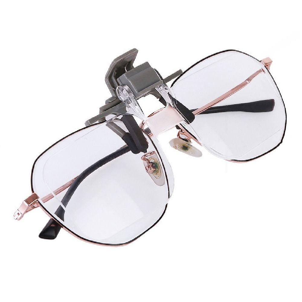 Detachable Clip-on Magnifying Glass Acrylic Optical Lens Flip Up Spectacles  Low Vision