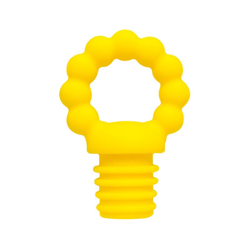 

1 шт. Многоразовые силиконовые пробки для винных бутылок, Герметичная укупорка, Зимний вакуумный винный стопор, Безопасная пробка для украшения вечеринки жёлтый