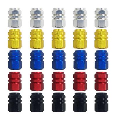 25 Valve Stem Caps, Aluminum Alloy Tire Valves Dust Cap for Car, Motorcycle,