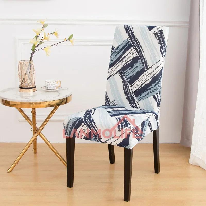 Chair Covers Set Of 6 Stretch Printed Parsons Chair Slipcovers Super Fit Spandex Removable Washable Dining Room