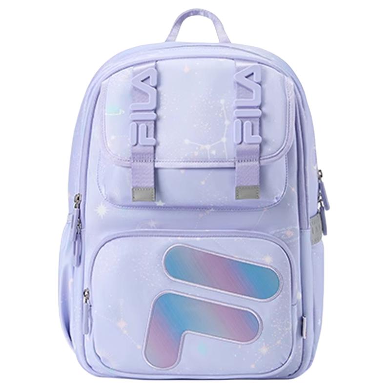 Fila Kids Fashion Casual Versatile Nylon Backpack Kids backpack Light-Purple K18B431121F-PU M