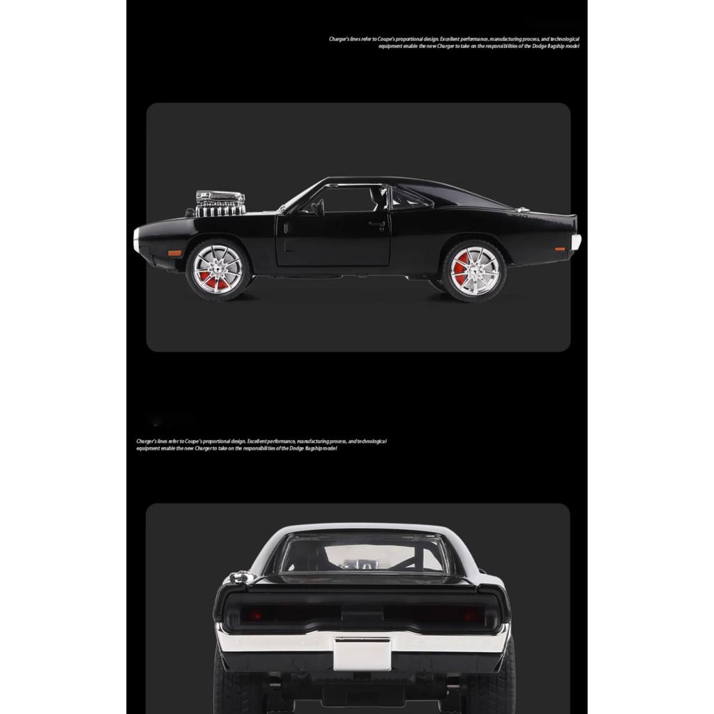 1/24 Dodge Charger 1970 Mașinuță din Aliaj Diecasts & Vehicule Jucărie Model Mașină Sunet și Lumină Jucării Mașinuțe pentru Copii Cadouri